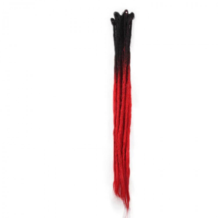 Black/Red Synthetic Dreadlock