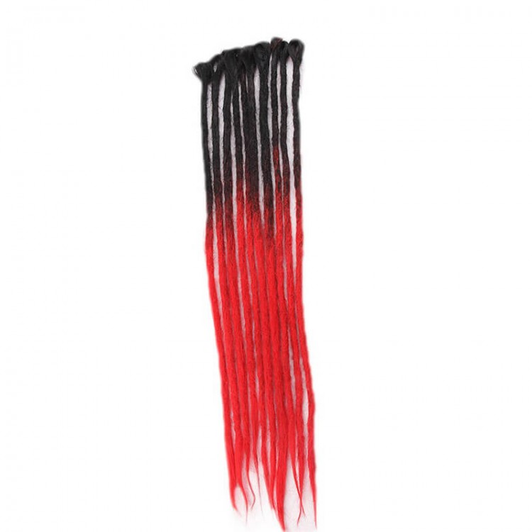 Black/Red Synthetic Loc