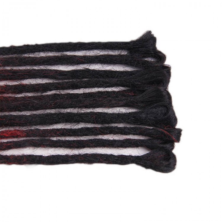 Black/Red Synthetic Dreadlock extensions 