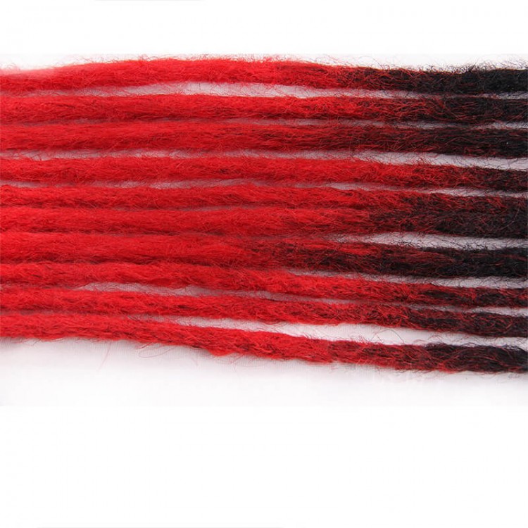 Black/Red Synthetic Dreads