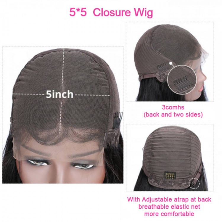 5x5 lace front wig