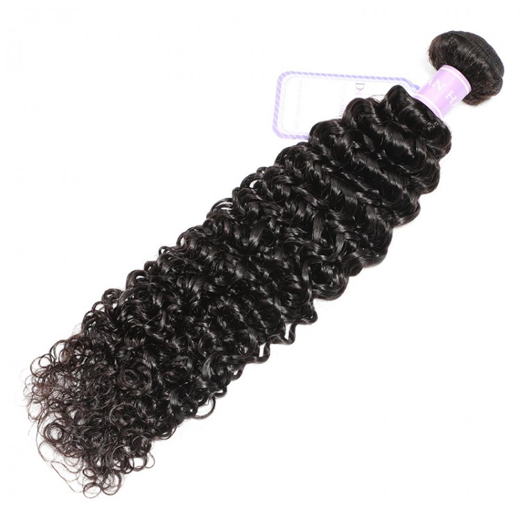 Brazilian curly hair bundles with closure