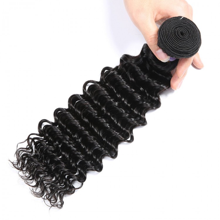 deep wave human hair weave
