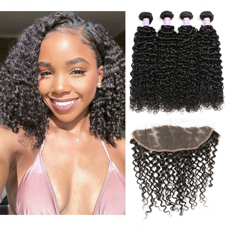 Indian Remy Curly Hair Lace Frontal 