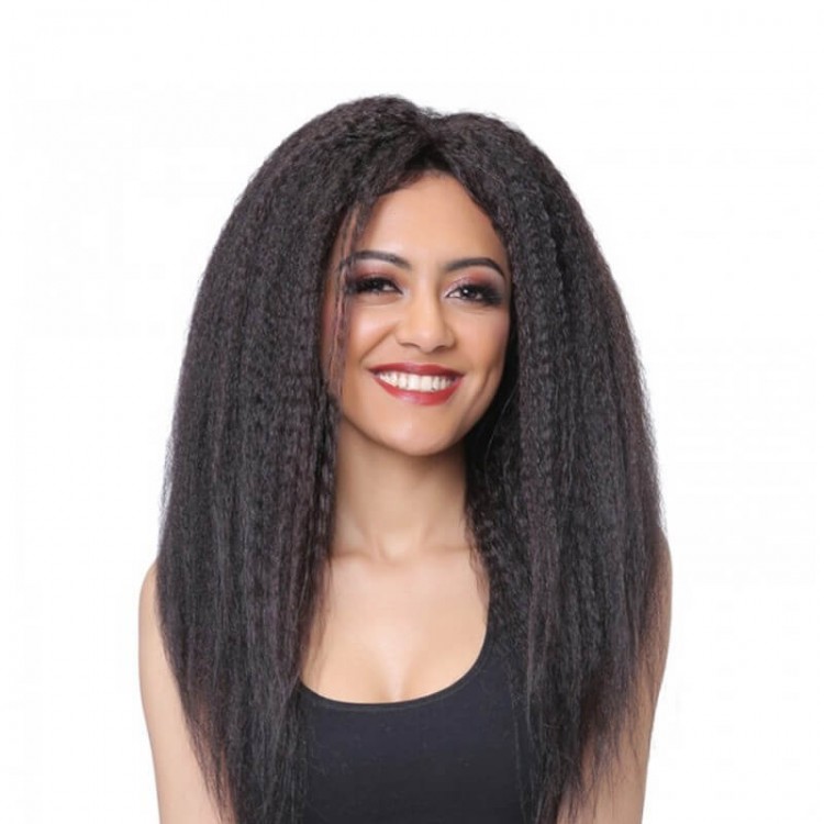 Kinky Straight Hair Lace Front Wig