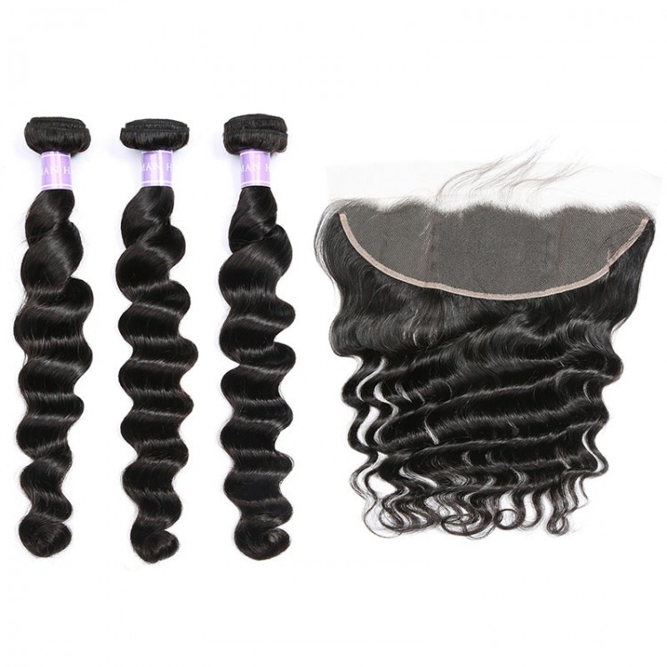 3 bundles with lace frontal,