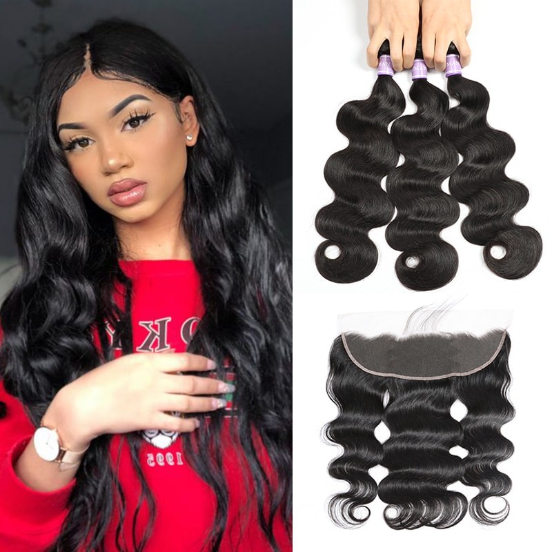 New Arrival Body Wave Hair Bundles with Closure Free Part Lace Frontal |  DSoar Hair