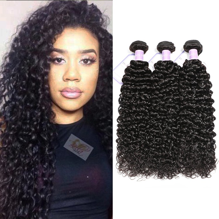 DSoar Indian curly weave human hair 3 bundles 1B color | DSoar Hair