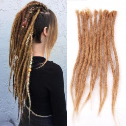  Dreadlock Extensions 27 Light Brown Dyed Dreads