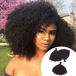 DSoar Hair Malaysian Afro Kinky Curly Hair 3 Bundles Best Human 