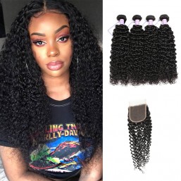 Jerry Curly Hair With Lace Closure