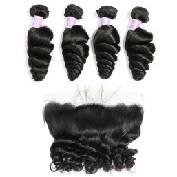  Loose Wave 4 Bundles With Frontal