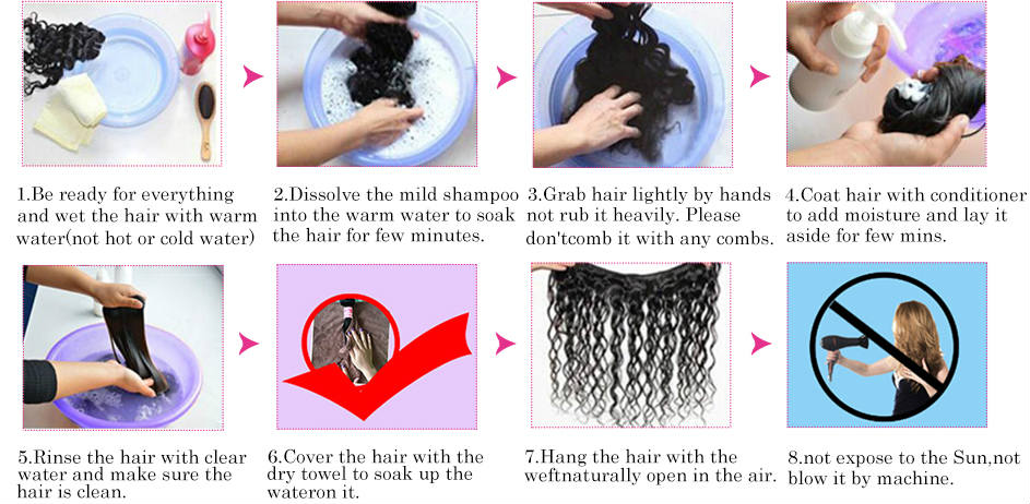 How to wash the 13x6 lace frontal wig