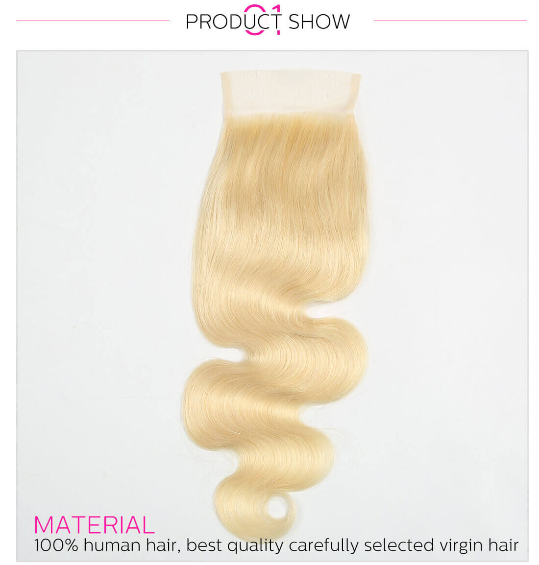 613 Blonde Body Wave Hair Weave Bundles With Closure