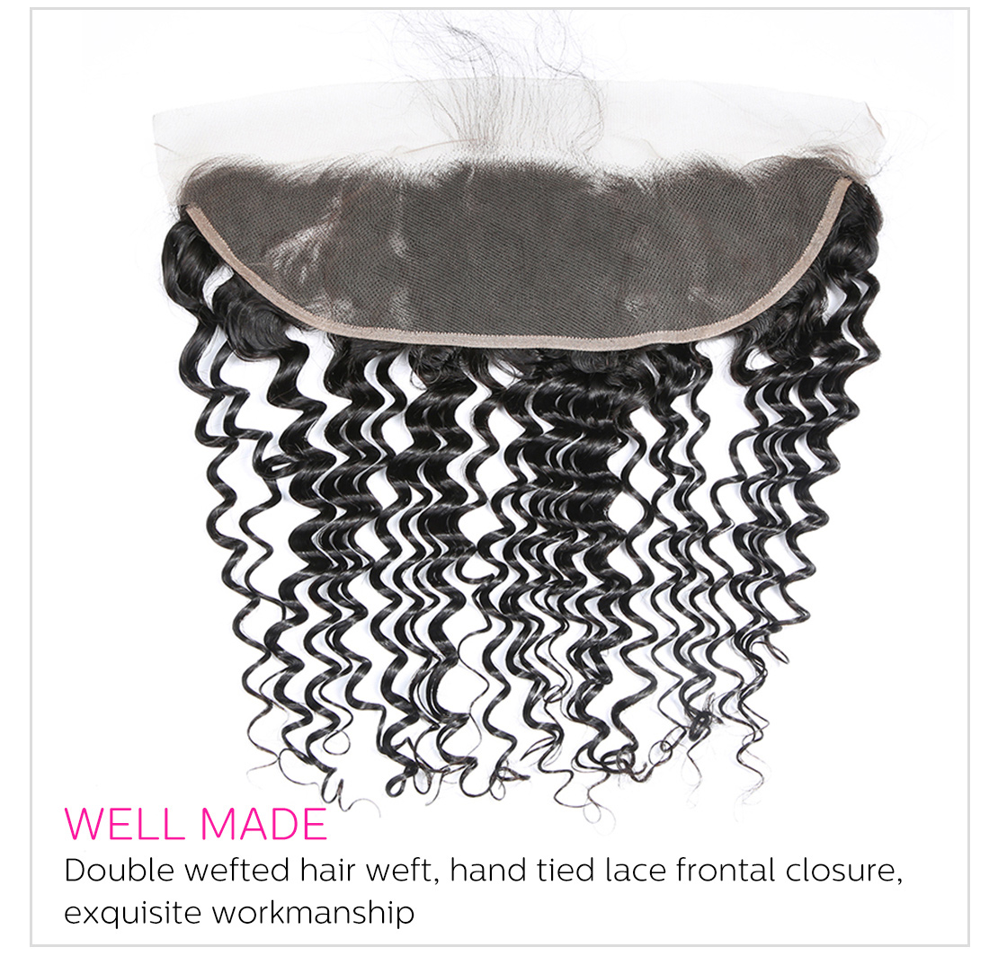 Malaysian Deep Wave Hair Lace Frontal