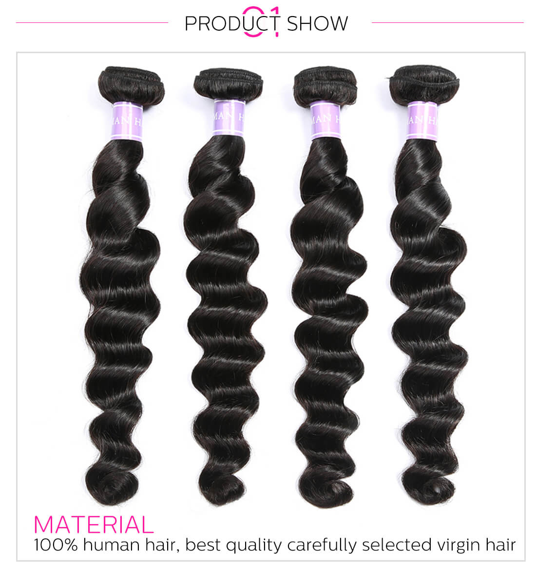 4 bundles Virgin Peruvian Hair Weave
