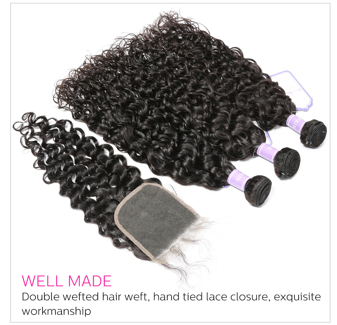 Lace Closure Free Part/MiddlePart/Three Part 4x4 Inch