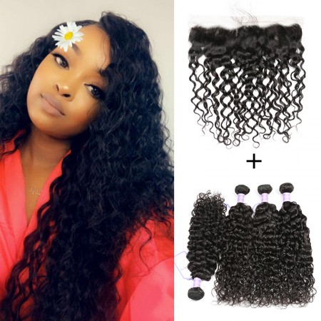 Peruvian Natural Wave Weave DSoar Hair 3 Bundles And Lace Frontal 13x4
